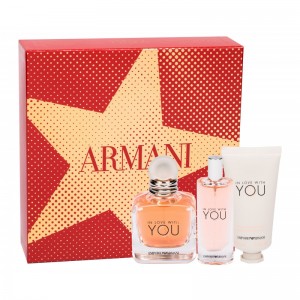 Комплект за жени Armani In Love With You - Eau de Parfum 50 мл + 15 мл + Крем за ръце 50 мл Комплект за жени Armani In Love With You - Eau de Parfum 50 мл + 15 мл + Крем за ръце 50 мл