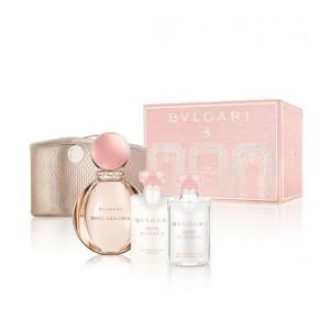 Комплект за жени Bvlgari Rose Goldea - Eau de Parfum 90 мл + Лосион за тяло 75 мл + Душ гел 75 мл + Несесер Комплект за жени Bvlgari Rose Goldea - Eau de Parfum 90 мл + Лосион за тяло 75 мл + Душ гел 75 мл + Несесер