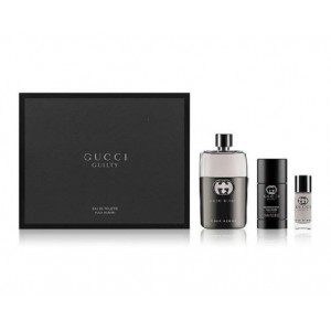 Комплект за мъже Gucci Guilty - Eau de Toilette 90 мл + 15 мл + Део-стик 75 мл Комплект за мъже Gucci Guilty - Eau de Toilette 90 мл + 15 мл + Део-стик 75 мл