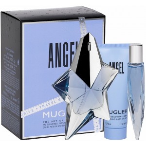 Комплект за жени Thierry Mugler ANGEL Reffilable - Eau de Parfum 50 мл + Mini 10 мл + Лосион за тяло 50 мл