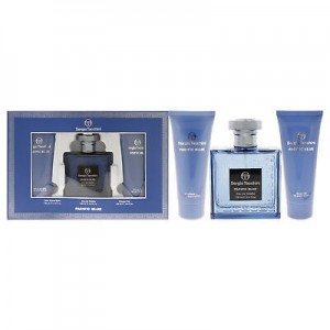 Комплект за мъже Sergio Tacchini Pacific Blue - Eau de Toilette 100 мл + Афтършейв балсам 100 мл + Душ гел 100 мл Комплект за мъже Sergio Tacchini Pacific Blue - Eau de Toilette 100 мл + Афтършейв балсам 100 мл + Душ гел 100 мл