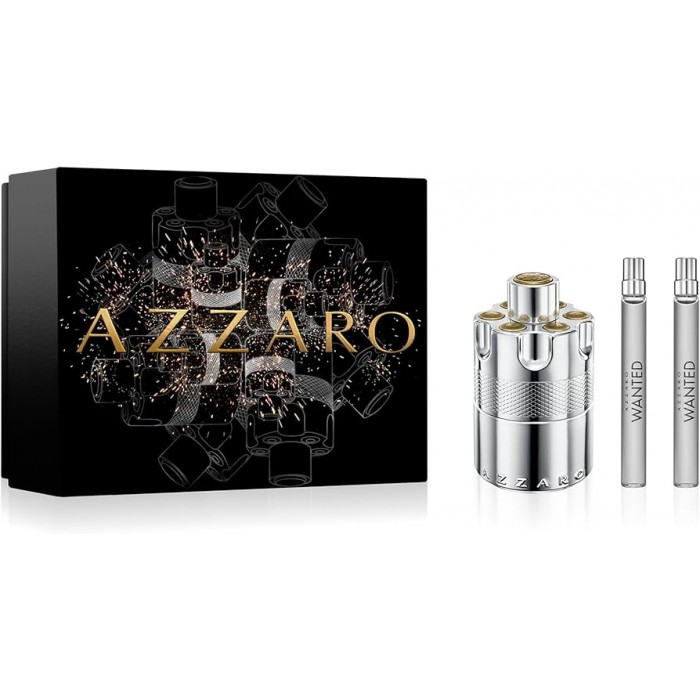 Комплект за мъже Azzaro Wanted - Eau de Parfum 100 мл + 2х10 мл Azzaro Wanted Комплект Цена за Eau de Parfum мъже 100ml + 2х10ml