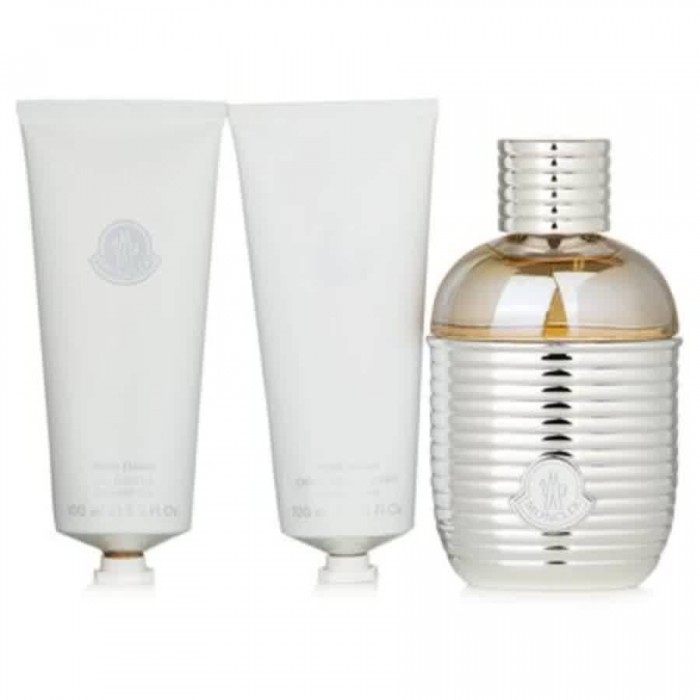 Комплект за жени Moncler Pour Femme - Парфюмна вода 100 мл + Лосион за тяло 100 мл + Душ гел 100 мл Цена за Комплект за жени Moncler Pour Femme - Парфюмна вода 100 мл + Лосион за тяло 100 мл + Душ гел 100 мл