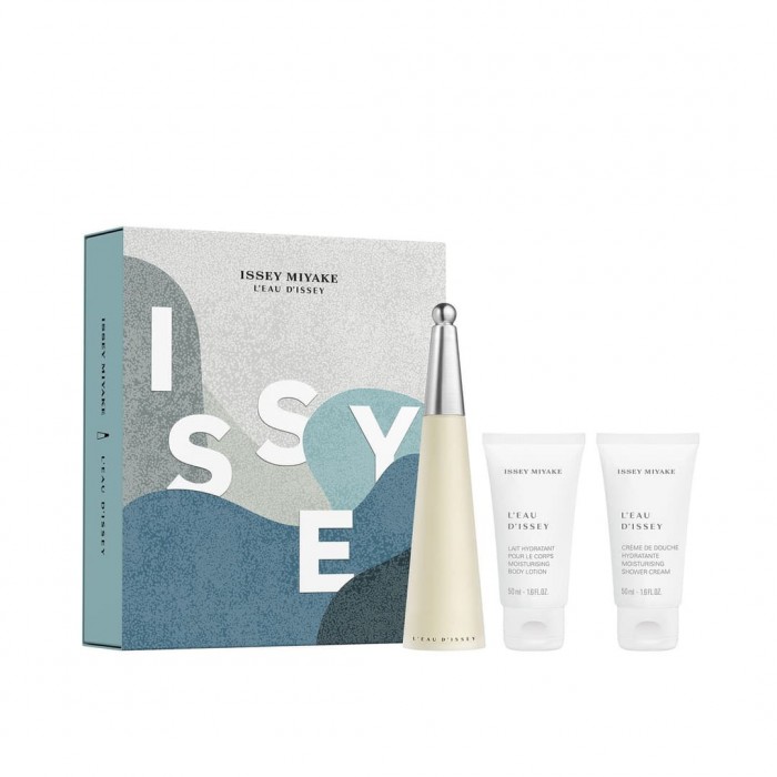 Комплект за жени Issey Miyake L'Eau d'Issey - Тоалетна вода 50 мл + Лосион за тяло 50 мл + Душ гел 50 мл Цена за Комплект за жени Issey Miyake L'Eau d'Issey - Тоалетна вода 50 мл + Лосион за тяло 50 мл + Душ гел 50 мл