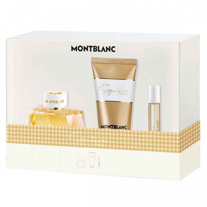 Цена за Комплект за жени Montblanc Signature Absolue - Парфюмна вода 90 мл + Лосион за тяло 100 мл + Мини Парфюмна вода 7.5 мл
