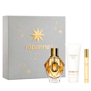 Комплект за жени Paco Rabanne 1 Million Gold - Парфюмна вода 90 мл + Мини Парфюмна вода 10 мл + Лосион за тяло 100 мл Комплект за жени Paco Rabanne 1 Million Gold - Парфюмна вода 90 мл + Мини Парфюмна вода 10 мл + Лосион за тяло 100 мл