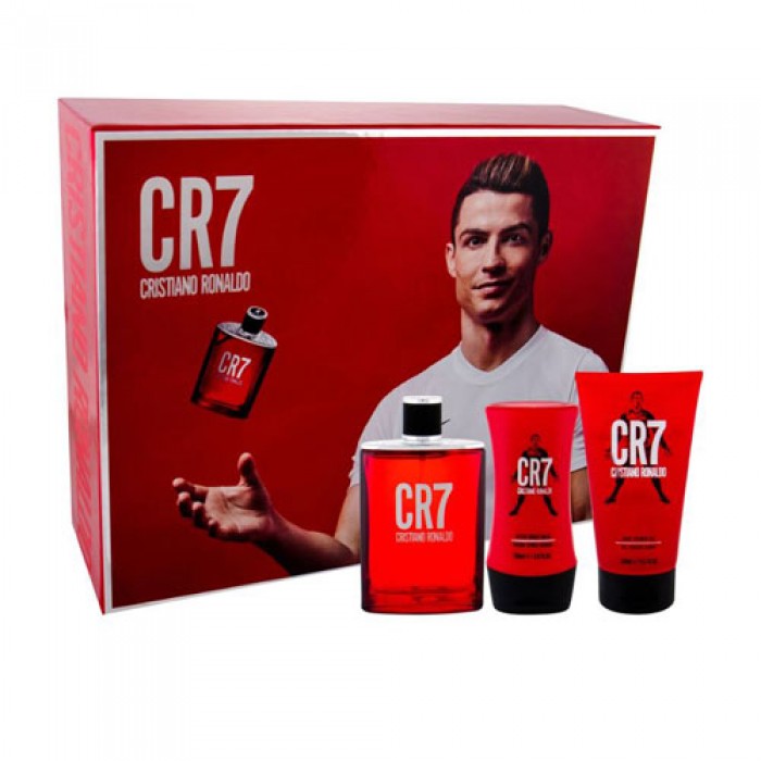 Комплект за мъже Cristiano Ronaldo CR7 - Тоалетна вода 100 мл + Душ гел 150 мл + Мист за тяло 150 мл Цена за Комплект за мъже Cristiano Ronaldo CR7 - Тоалетна вода 100 мл + Душ гел 150 мл + Мист за тяло 150 мл