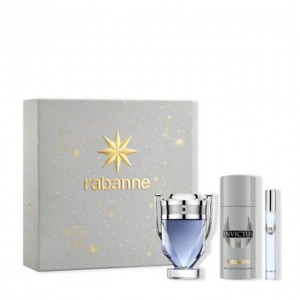 Комплект за мъже Paco Rabanne Invictus - Тоалетна вода 100 мл + Дезодорант спрей 150 мл + Мини Тоалетна вода 10 мл