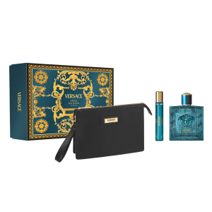 Комплект за мъже Versace Eros - Парфюм 100 мл + Парфюм 10 мл + Чанта