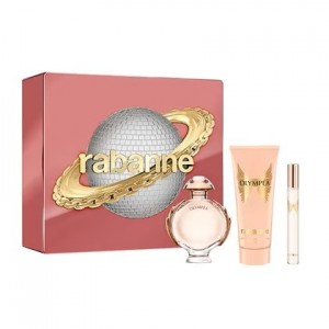 Комплект за жени Paco Rabanne Olympea - Парфюмна вода 50 мл + Лосион за тяло 100 мл + Мини Парфюмна вода 10 мл