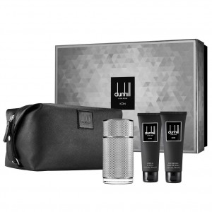 Комплект за мъже Dunhill Icon - Eau de Parfum EDР 100 мл + Афтършейв балсам ASB 90 мл + Душ гел SG 90 мл + несесер Комплект за мъже Dunhill Icon - Eau de Parfum EDР 100 мл + Афтършейв балсам ASB 90 мл + Душ гел SG 90 мл + несесер