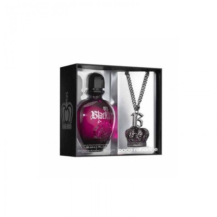Комплект за жени Paco Rabanne Black XS - Eau de Toilette 80 мл + колие Комплект жени Paco Rabanne Black Xs Цена за Eau de Toilette EDT 80ml + колие