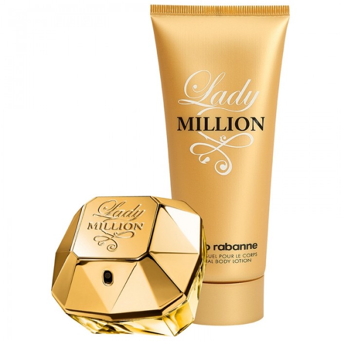 Комплект жени Paco Rabanne Lady Million Цена за Eau de Parfum EDP 50ml + Лосион за тяло BL 75ml, 2018
